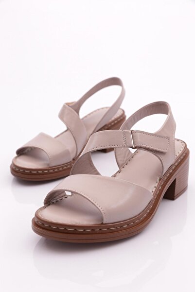 DGN Silver Tan Genuine Leather Women's Sandals - Back Tie 41235109