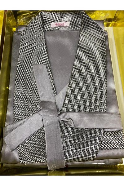 ERBAĞCI HOMEWEAR Σετ ανδρικές σατέν πιτζάμες - Σετ 4 τεμαχίων