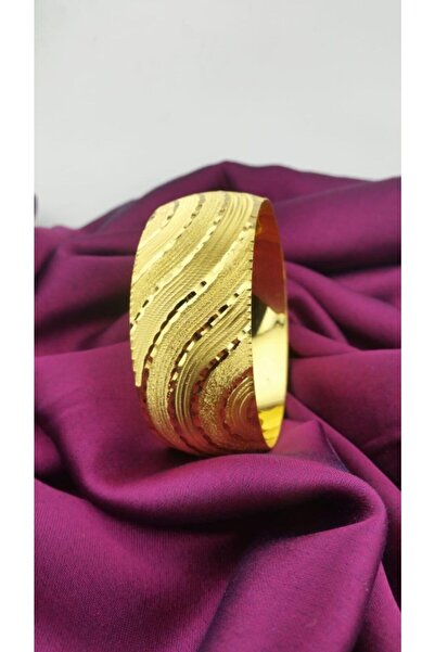 barisiva gold 22 Ayar Altın Kaplama Kadın 3 Cm Eninde Bilezik Modeli 1 Adet Fiyatıdır