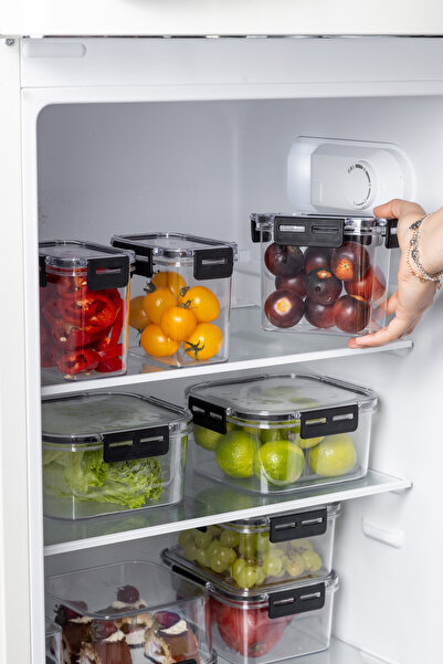 Nandy Home 1700ML Set of 3 Clear Storage Container with Lock Lid - Rectangular Design