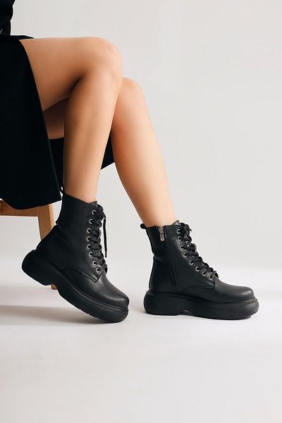 Limoya Eula Black Lace Up Γυναικείες Μπότες, Γυναικεία Μποτάκια