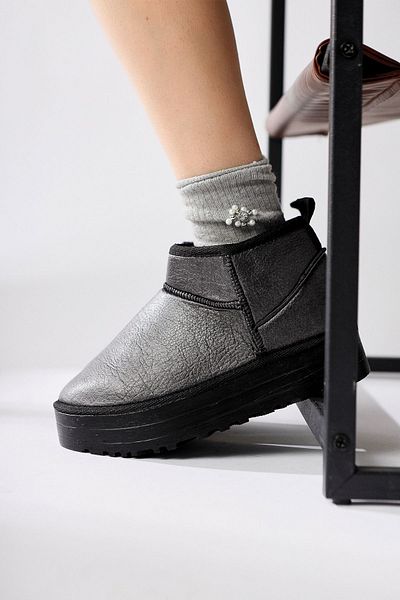 Limoya Jiman Anthracite Thick Soled Short Women's Boots, Women's Bootie