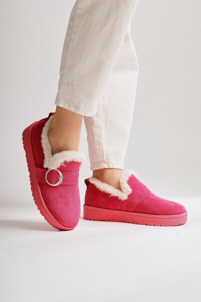 Limoya Γυναικεία casual παπούτσια Stefanie Fuchsia Suede με λεπτομέρεια από γ...