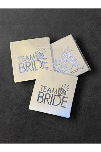 Happyland Bride To Be Team Bride Peçete Seçeceğiniz Renkte 16'lı Paket