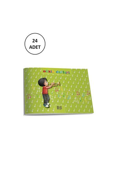 MBB ETİCARET كتاب موسيقى Umut مقاس A5 - 30 ورقة، 24 قطعة