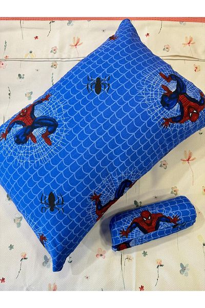 ŞENER HOME Cearșaf pentru băiat cu model Spiderman - Singur, față de pernă elastică, 100x200 cm