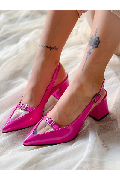 irmona فوشيا أليس من الجلد اللامع - صندل بإبزيم شفاف