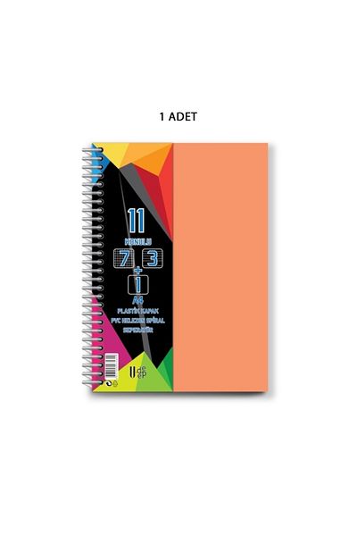 MBB ETİCARET 7+3+1 275 ورقة 11 إشارة حلزونية PP دفتر