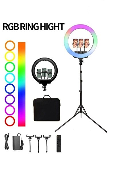 Voground Mega Boy 18 Inç Rgb Ring Light Blogger Youtuber Led Halka Işık 2.1 M...