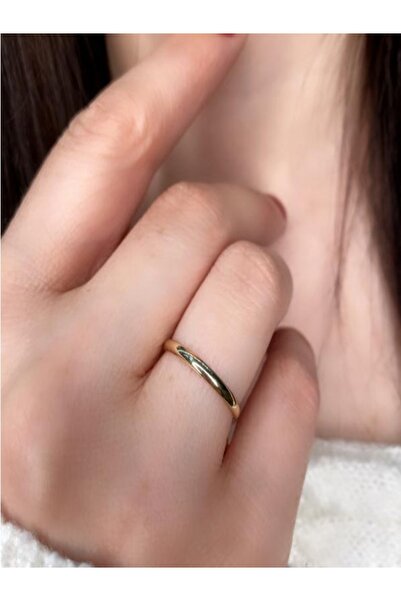 Güleryüz Altın & Pırlanta 14 Ayar Altın Içidolu Klasik Bombe Alyans 2 Mm
