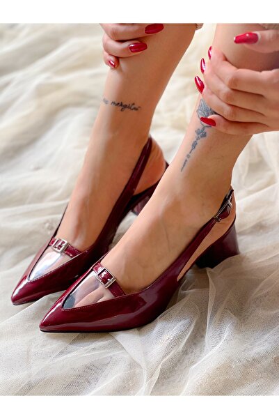 irmona حذاء ALICE BORDO مصنوع من الجلد اللامع - صندل بإبزيم شفاف