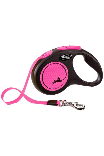 Flexi Neon Medium Size 5m Automatic Stripe Dog Extension - Max 25kg