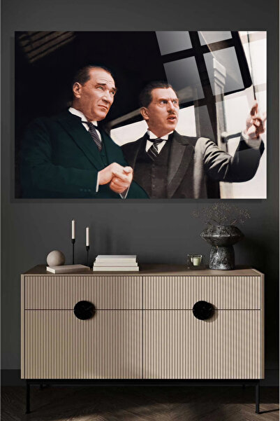 TAULART Γυάλινος πίνακας υψηλής ευκρίνειας Ataturk υψηλής ποιότητας 4mm, ανθε...