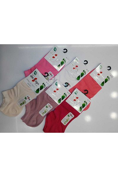 Design Socks WOMEN'S BAMBOO NYLON-FREE SEAMLESS SOCKS 6-PACK