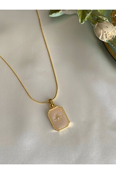 Asia by Leuvoié Altın Kaplama Dikdörtgen Kutup Yıldızı Kolye