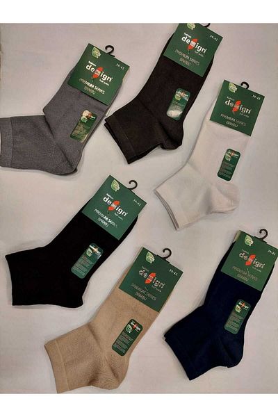 Design Socks BAMBOO LYCRAL NYLON-FREE SEAMLESS SOCKS 6-PACK