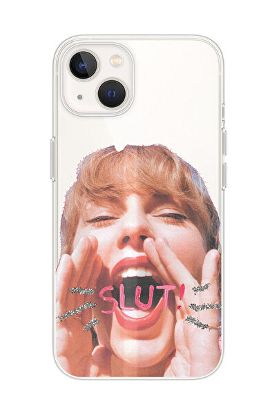 SUPER FRAME Iphone 13 Uyumlu Taylor Swift Tasarımlı Şeffaf Telefon Kılıfı