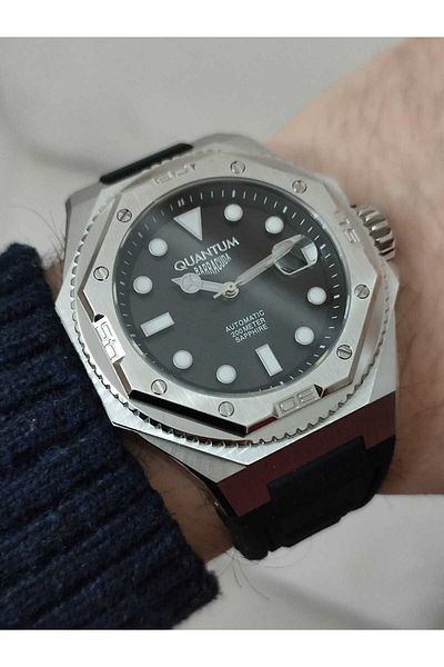 Quantum BAR1091-351 Silicone Cord Automatic Men's Wristwatch 1888