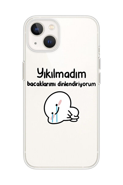 SUPER FRAME Iphone 13 Uyumlu Yıkılmadım Tasarımlı Şeffaf Telefon Kılıfı