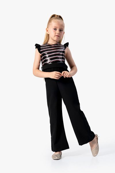 DFN Stylish Jumpsuit with Sequin/Sequin Embroidery