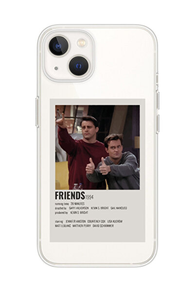 SUPER FRAME Iphone 15 Uyumlu Friends Tasarımlı Şeffaf Telefon Kılıfı