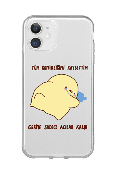 SUPER FRAME Iphone 11 Uyumlu Komikliğimi Kaybettim Tasarımlı Şeffaf Telefon K...