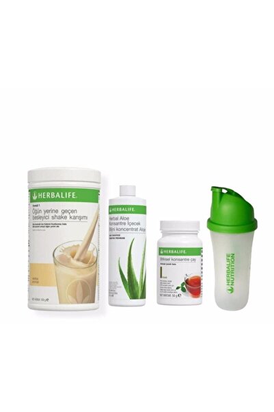 Herbalife Başlangıç Seti 1 Vanilya Shake 1 Aloe Konsantre Içecek 1 Klasik Çay...