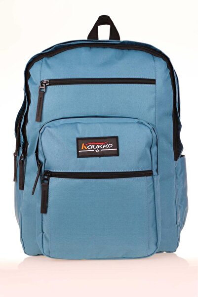 KAUKKO Синя училищна раница - K1603, с пълен джоб
