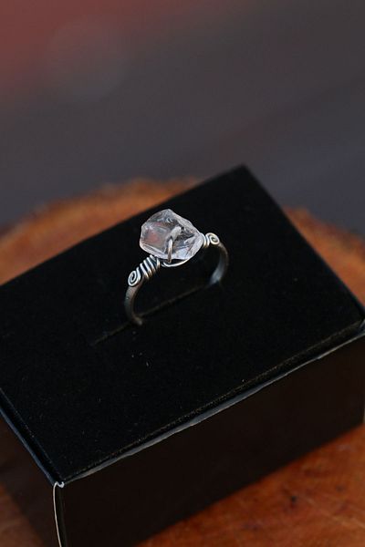Paganca Crystal Quartz Natural Stone Spiritual Energy Ring