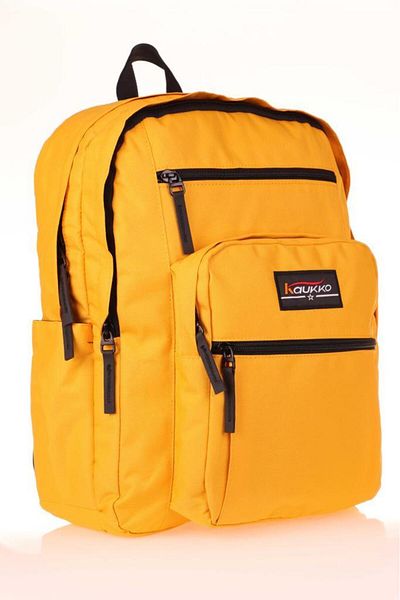 KAUKKO School Backpack - Full Pocket, Yellow K1610