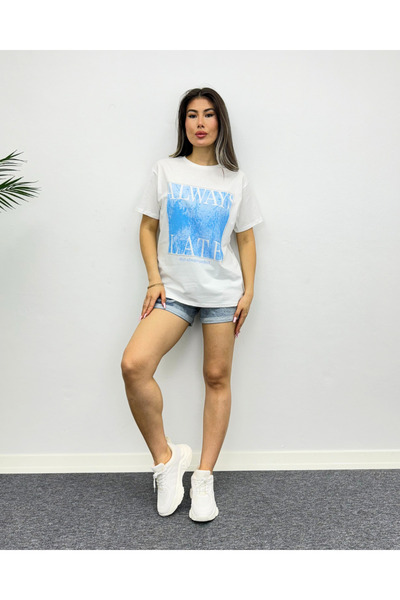 deqfashion Tricou cu model și detalii Trok