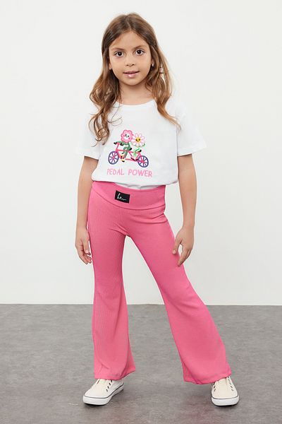 TRENDYOLKIDS Fuchsia Basic-Strickleggings für Mädchen TKDSS24TA00007