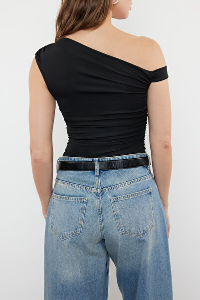 Edit by Trendyol Černá pletená halenka TEDSS24BZ00031