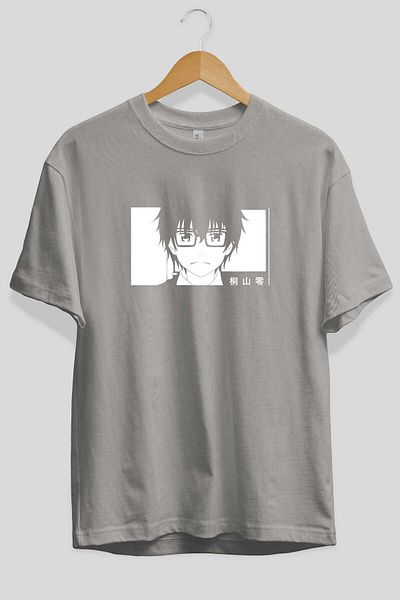 Ankhises Rei Kiriyama 3 Tricou supradimensionat gri cu imprimeu anime 100% bumbac Bărbați Femei