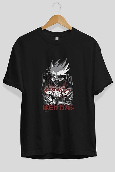 Ankhises Tricou supradimensionat negru cu imprimeu în față Anime Naruto 1 - Bărbați Femei