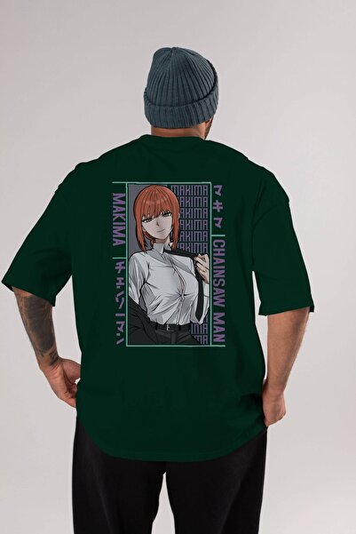 Ankhises Чоловічий жіночий оверсайз-футболка смарагдово-зеленого кольору - Ma...