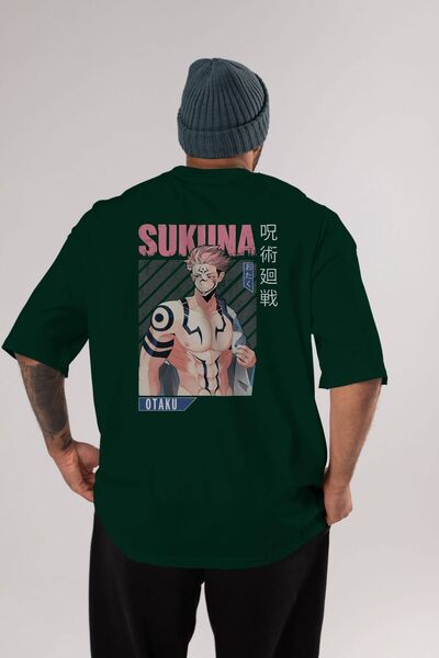 Ankhises Sukuna Ryoumen 1 Anime Sa deznom - Smaragdno zelena Oversize kroj Pa...