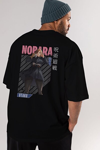 Ankhises Nobara Kugisaki 4 Anime Leđa Štampano Crna Oversize kroj T-shirt Muš...