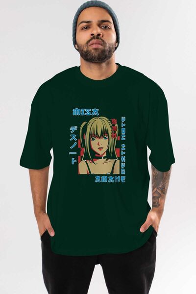 Ankhises MISA-DEATH NOTE Anime Prednja strana Štampano Smaragdno zelena Overs...