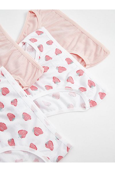 LC Waikiki LCW baby Printed Cotton Baby Girl Panties 4-Piece
