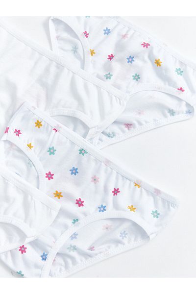 LC Waikiki LCW Baby - 4-Piece Cotton Baby Girl Briefs, Printed