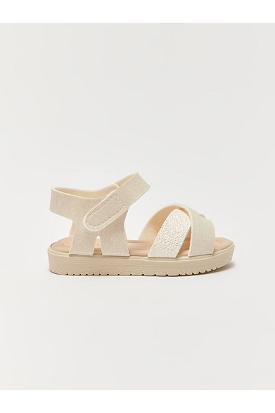 LC Waikiki LCW STEPS Velcro Cross Strap Baby Girl Sandals
