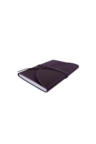Victoria's Journals Vj Pella Piele vegană Copertă flexibilă Bloc de note cu rigle potrivite pentru stilou clasic 15x21cm (A5) Bordeaux