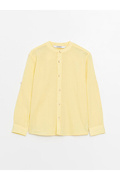 LC Waikiki LCW Kids Hakim Yaka Basic Uzun Kollu Erkek Çocuk Gömlek