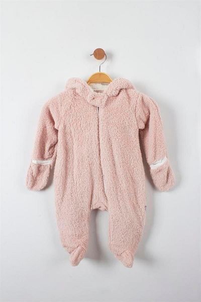 TRENDİMİZBİR (BY MURAT BABY) Sleeve Detailed Hooded Baby Romper