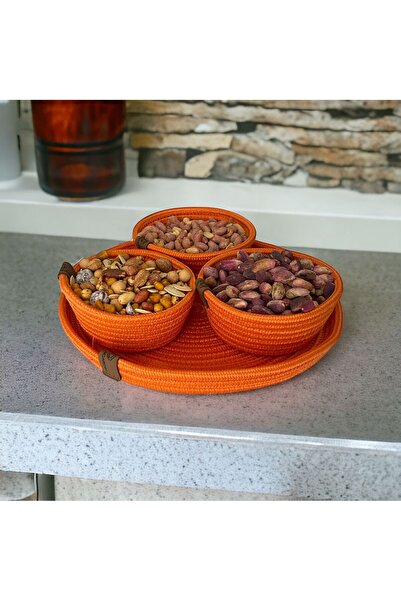 ModaCardin Набір з 3-х джутових кошиків для подачі печива та кондитерських ви...