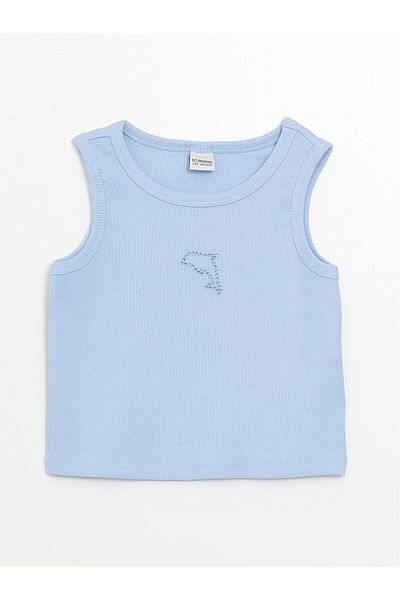 LC Waikiki Crop-Tanktop mit Rundhalsausschnitt für Mädchen