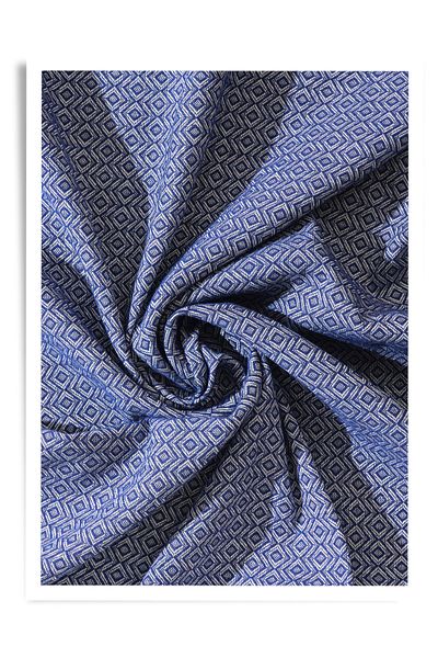 Lux Touch Σετ καναπέ και κάλυμμα ανάκλιντρο Bergama Navy Blue - Αντιολισθητικές φουντωτές, βαμβακερές πολυθρόνες