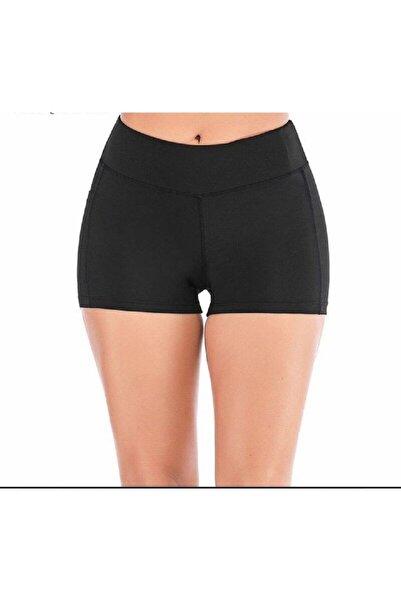 Genel Markalar Genç Kadın Yüksek Bel Boxer Tayt Short Tayt