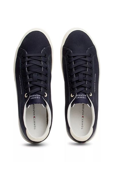 Tommy Hilfiger Pantofi TH HI Vulc Low din piele pentru bărbați - bleumarin